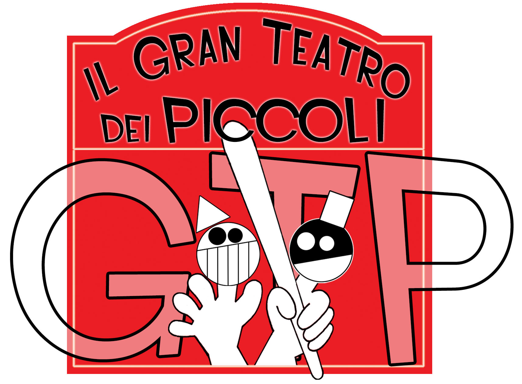 logo intestazione SPETTACOLI DI BURATTINI A PISTOIA PRATO FIRENZE LUCCA PISA TOSCANA teatro gtp Linda Di Giacomo